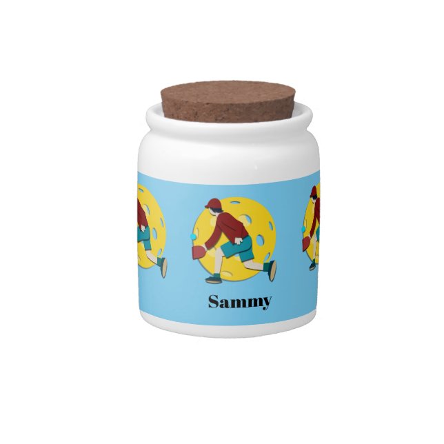 Pickle Ball Candy Jar (Front)