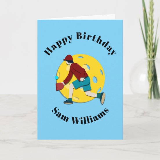 Pickleball Birthday Cards Zazzle