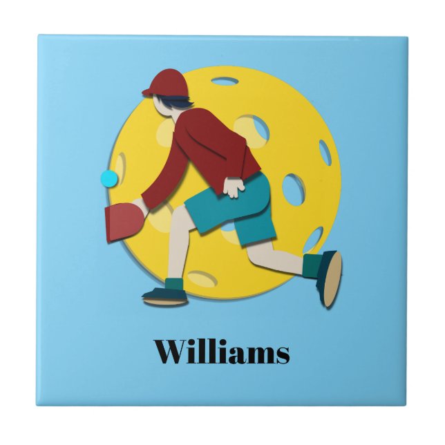 Pickle Ball Ceramic Tile (Front)