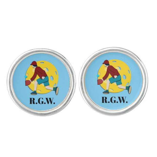 Pickle Ball Cufflinks (Front)