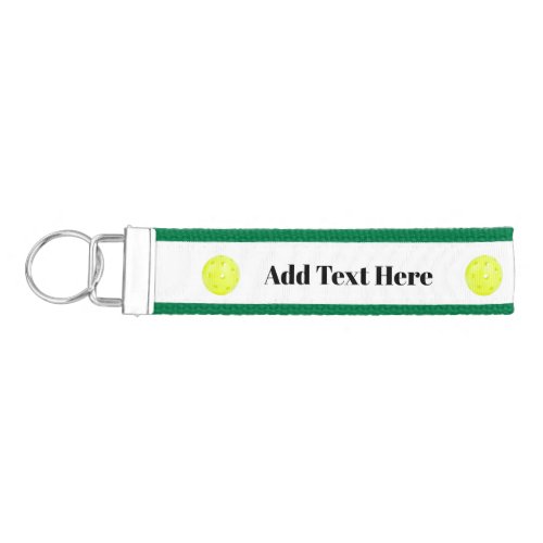 Pickle Ball Customize Personalize Wrist Keychain