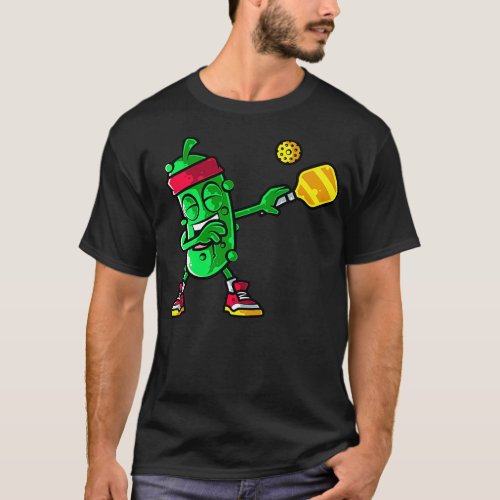 Pickle Ball Dab Dance Dabbing Design for q Pickleb T_Shirt