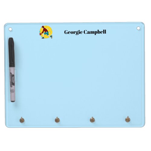 Pickle Ball Dry Erase Board With Keychain Holder