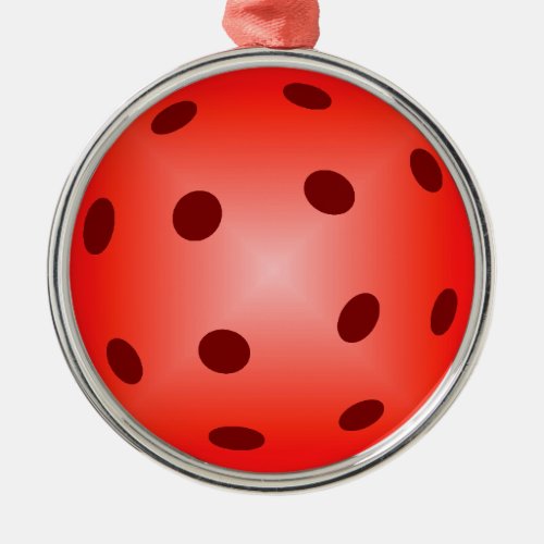 Pickle Ball Gift Cool Red Pickleball Metal Ornament