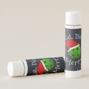 Pickle Ball Gift Eat Dink and Be Merry Picleball Lip Balm