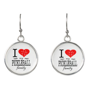 Pickle Ball Gift I Love Pickleball Saying Earrings