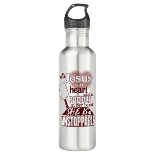 Pickle Ball Gift Pickleball Paddle and Jesus Stainless Steel Water Bottle