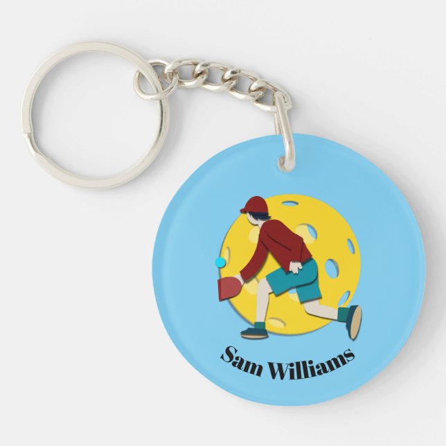 Pickle Ball Keychain (Front)