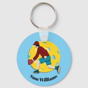 Pickle Ball Keychain