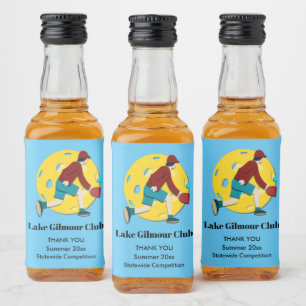Pickle Ball Liquor Bottle Label