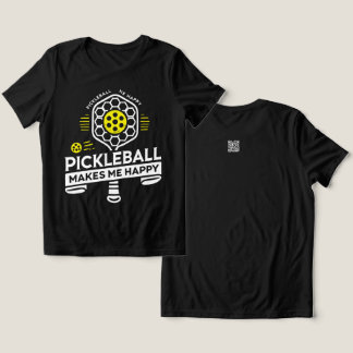 Pickle ball makes me happy women Tri-Blend shirt
