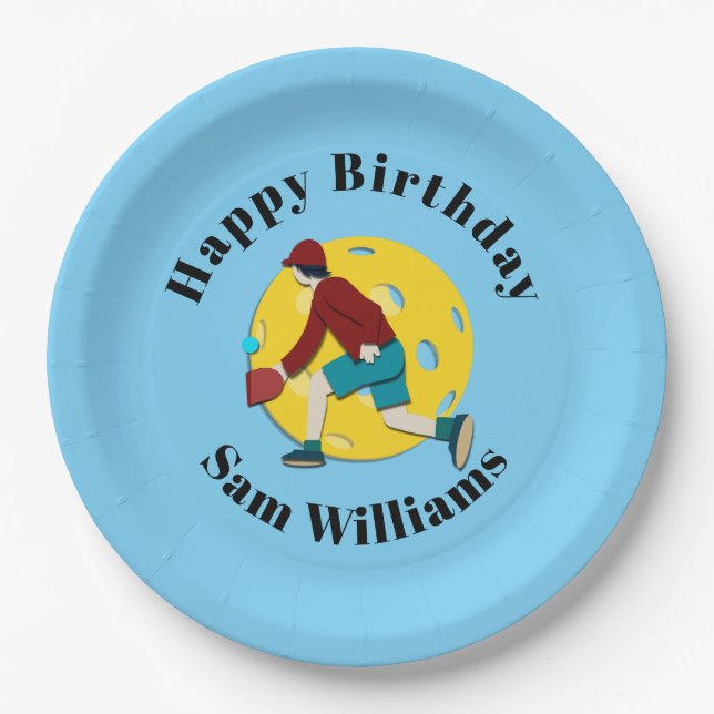 Pickle Ball Paper Plates (Front)