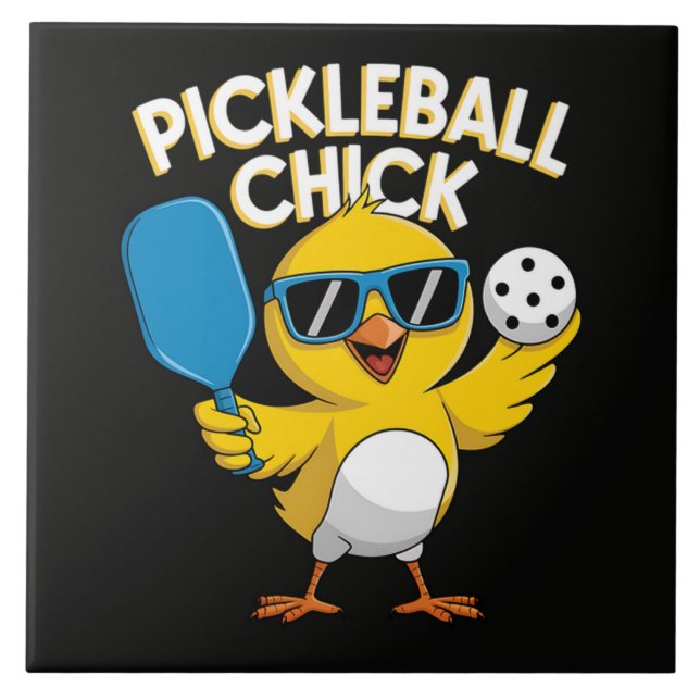 Pickle ball Pickleball Chick Ceramic Tile (Front)