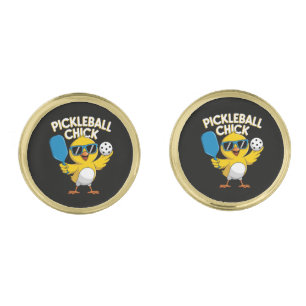 Pickle ball Pickleball Chick Cufflinks