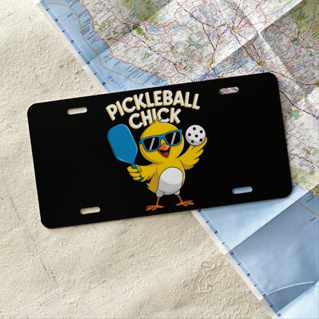 Pickle ball Pickleball Chick License Plate (In Situ)