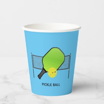 Pickle Ball Pickleball Design  Paper Cups by SjasisSportsSpace at Zazzle