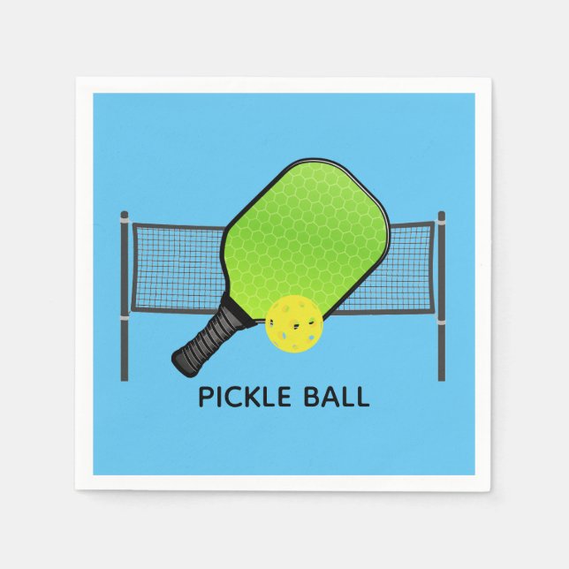Pickle Ball Pickleball Design  Paper Napkins (Front)
