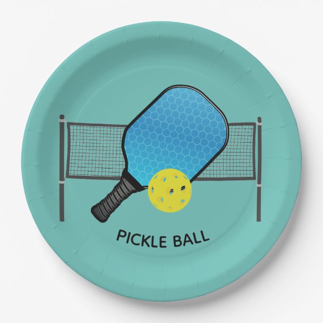 Pickle Ball Pickleball Design Paper Plates