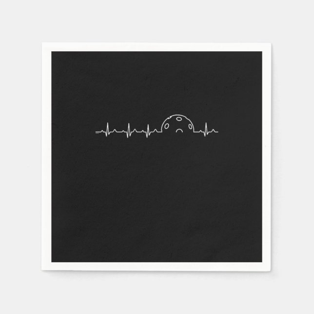 Pickle Ball Player Heartbeat Dink Pickleball Sport Napkins (Front)