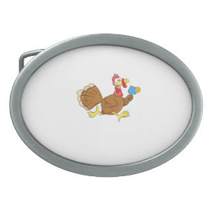 Pickle Ball Player Turkey Paddleball Thanksgiving  Belt Buckle