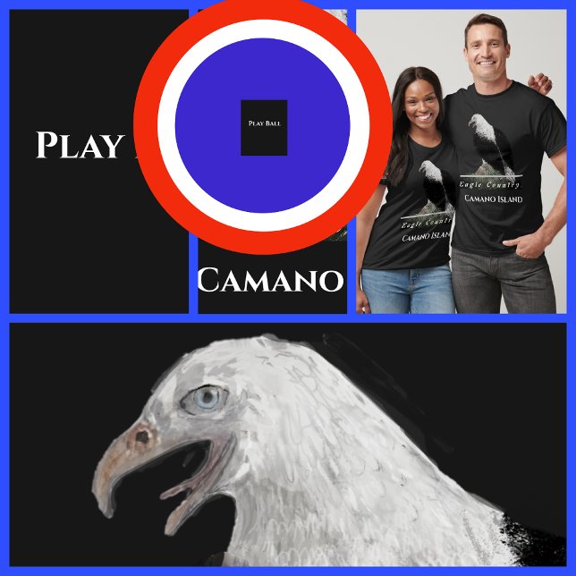 Pickle Ball Racket, Eagle, Personalize City Text  T-Shirt (Creator Uploaded)
