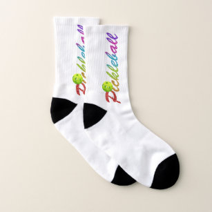 Pickle-ball Rainbow Glitter Socks