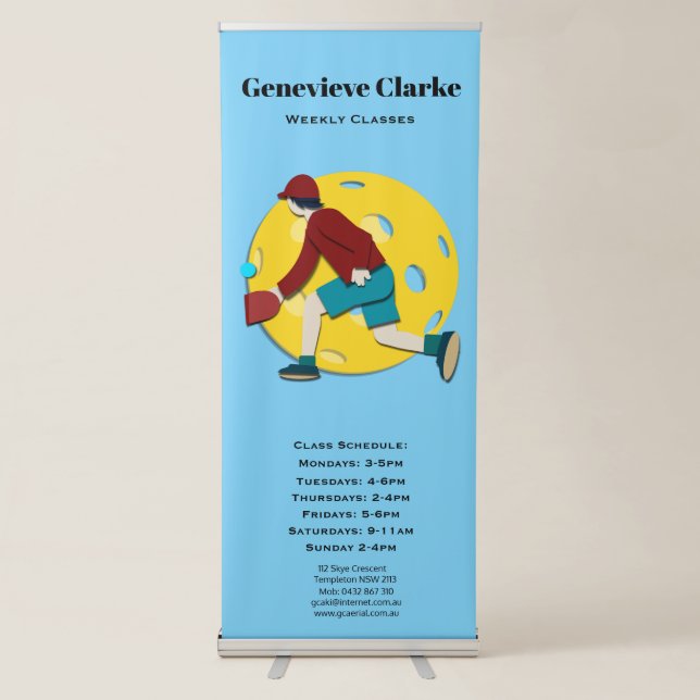 Pickle Ball Retractable Banner (Front)
