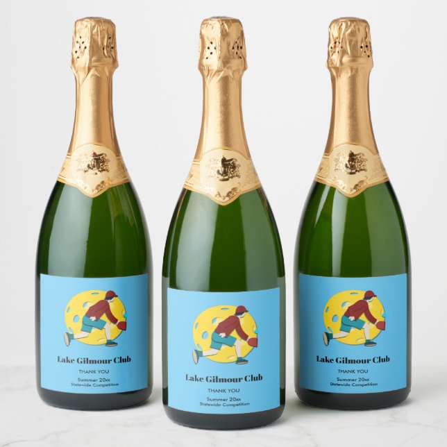 Pickle Ball Sparkling Wine Label (Bottles)