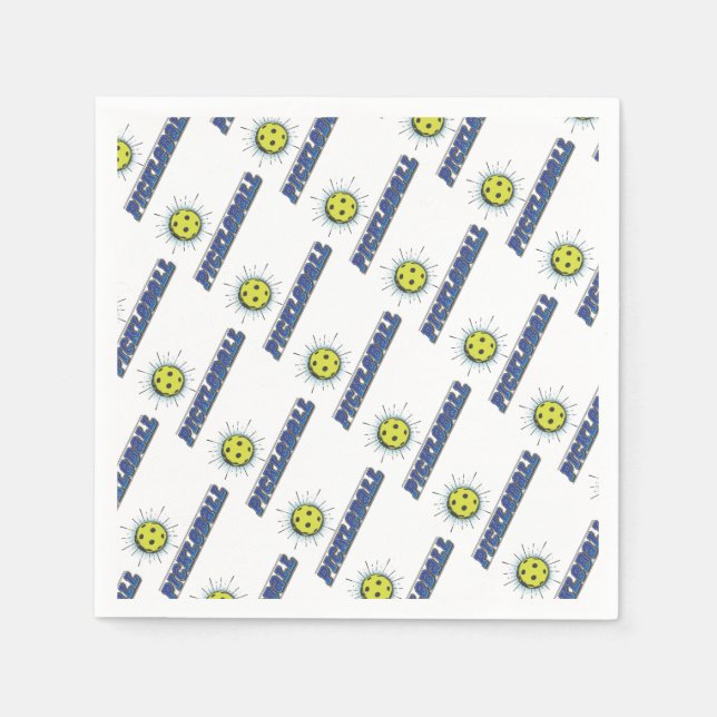 Pickle Ball Starburst Napkins (Front)
