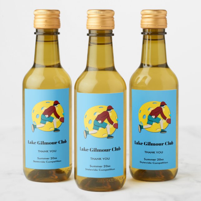 Pickle Ball Wine Label (Bottles)