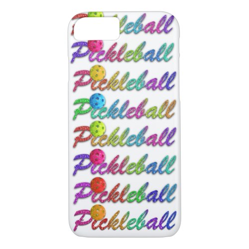 Pickle Ball with Glitter iPhone 87 Case