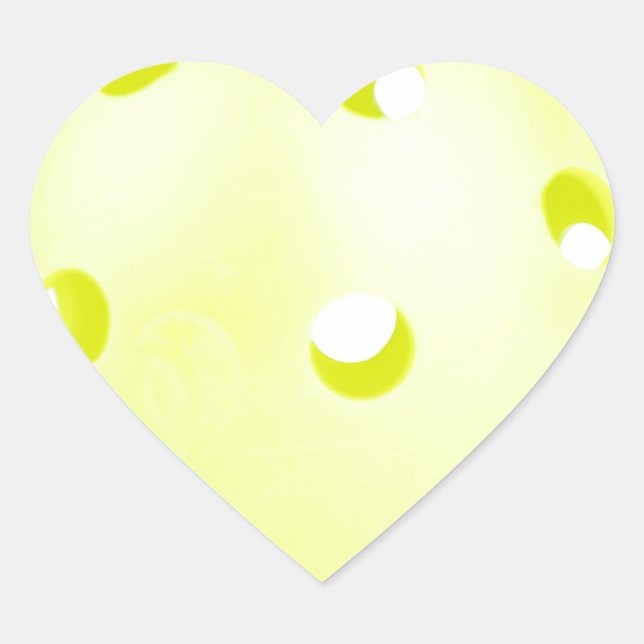 Pickle BAll Yellow Heart Sticker (Front)