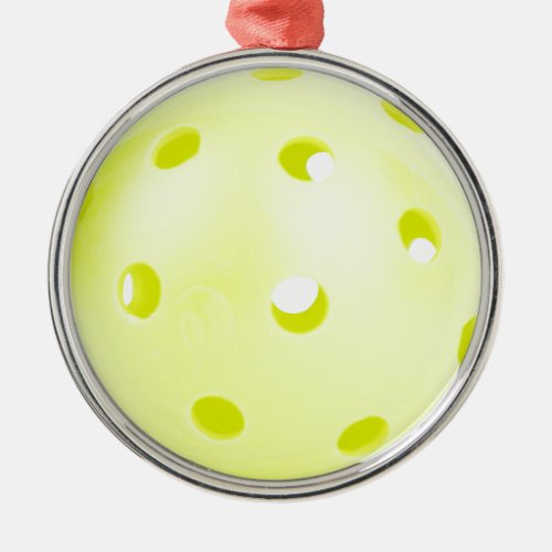 Pickle BAll Yellow Metal Ornament