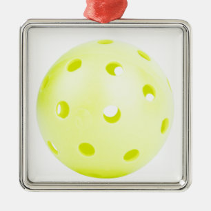 Pickle BAll Yellow Metal Ornament