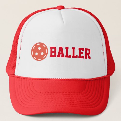 Pickle baller Funny Pickleball  Custom Text Trucker Hat