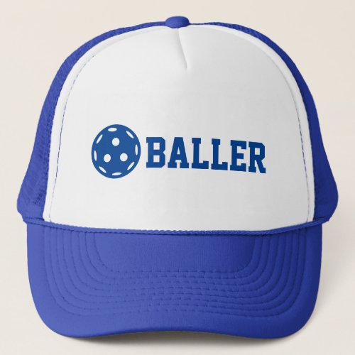 Pickle baller Funny Pickleball  Custom Text Trucker Hat