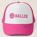 Pickle Baller Funny Pickleball  Custom Text  Trucker Hat at Zazzle