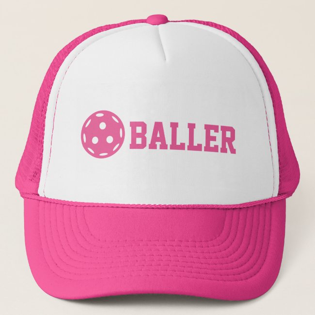 Pickle baller Funny Pickleball  Custom Text  Trucker Hat