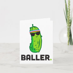 pickle baller' funny pickleball premium tri-blend card