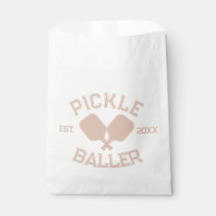 Pickle Baller Pickleball Collegiate Typography Favor Bag