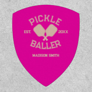 Pickle Baller Pickleball Collegiate Typography Patch