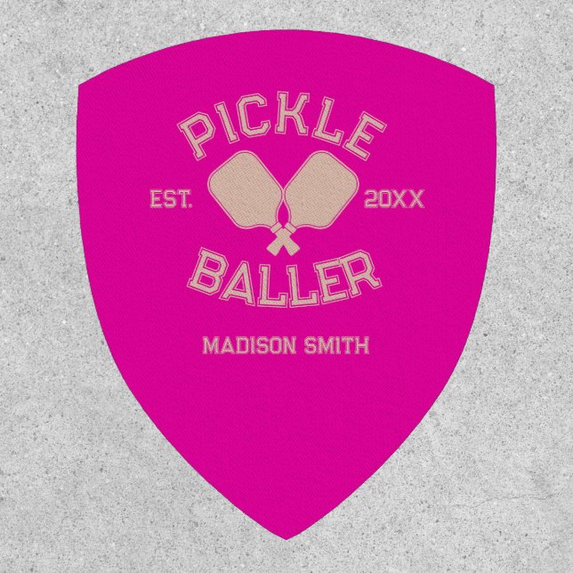 Pickle Baller Pickleball Collegiate Typography Patch (Front)