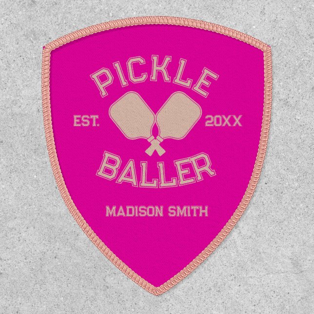 Pickle Baller Pickleball Collegiate Typography Patch (Front)