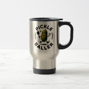 Pickle Baller Travel Mug – Vintage Pickleball Art
