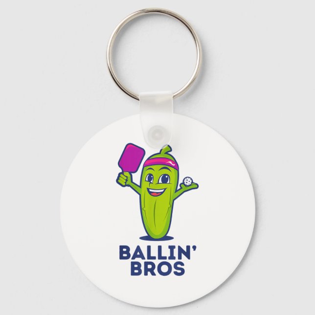 Pickle Ballin’ Bros – Gifts Friends, Brothers, Or  Keychain (Front)