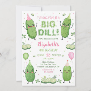 Pickle Big Dill Party Birthday Invitation