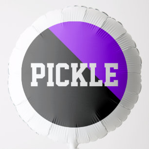 PICKLE Bold Sporty Bright Purple Black Color Block Balloon