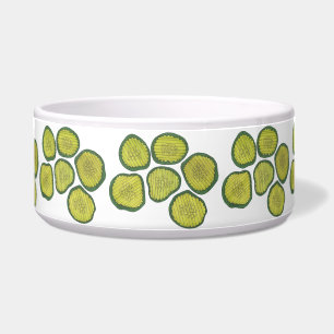 Pickle Chips Green Dill Sweet Kosher Pickles Print Bowl