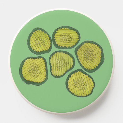 Pickle Chips Green Kosher Dill Pickle Chip Foodie PopSocket