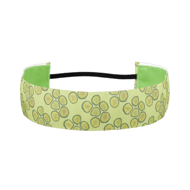 Pickle Chips Green Kosher Dill Sweet Pickle Print Athletic Headband (Front)